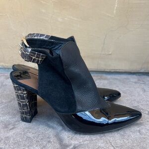 Donald J Pliner sling back heeled  mules